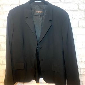 Coach 3 button black blazer